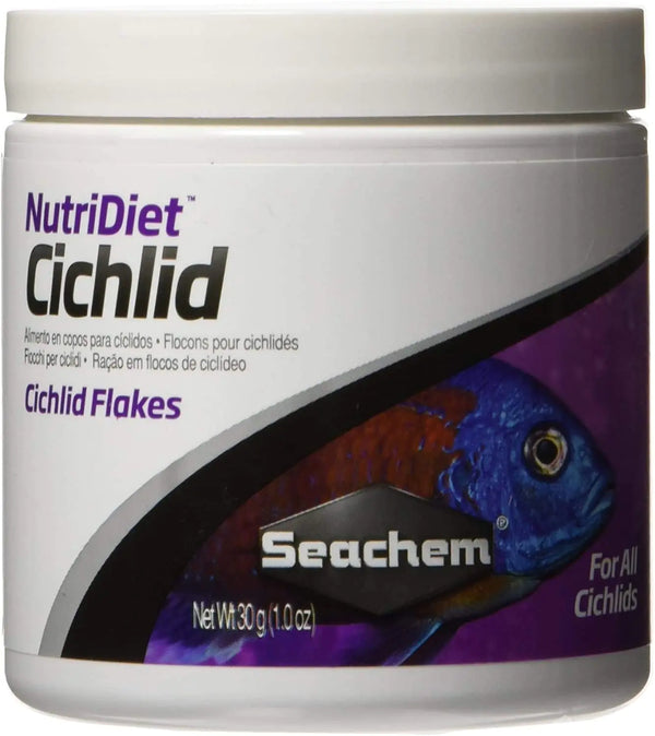 Seachem NutriDiet Cichlid Flakes - 50g with Probiotics"